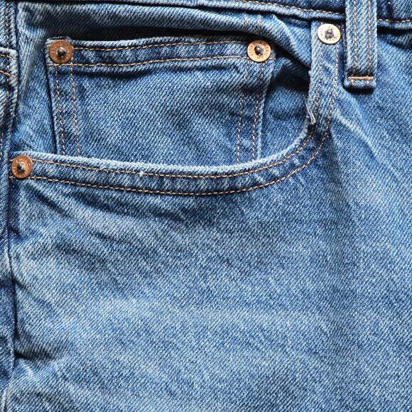 NWT, New American Eagle Women's Barrel Mid Rise Jeans, Size 14 (Short 26) - Picture 2 of 11